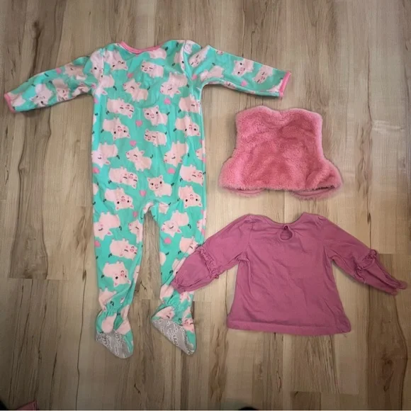 18 Piece Lot of 2T Toddler Girl Clothes Outfits Jeans Coat Hilfiger Zara